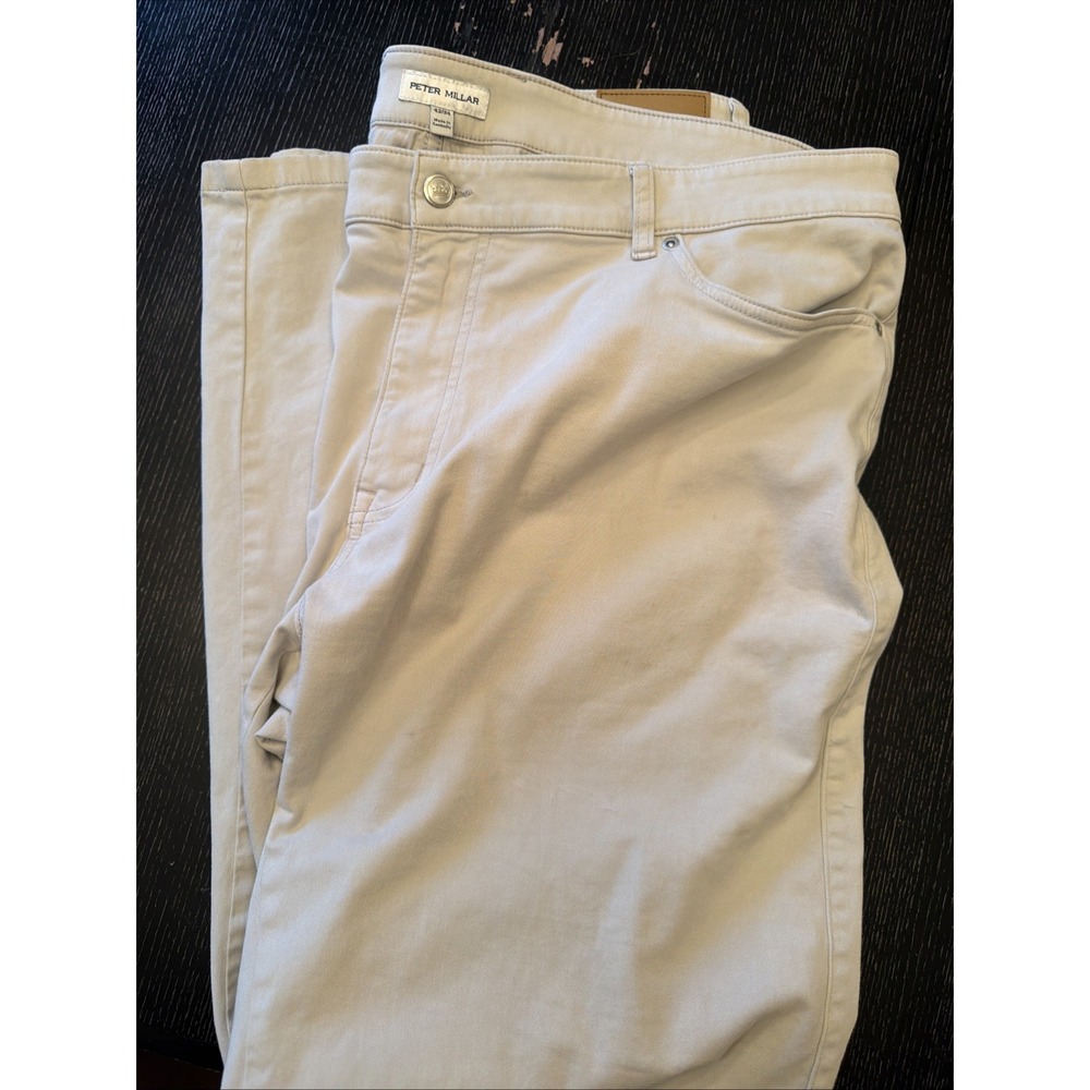 Peter Millar Stone Beige Twill Pants Mens 42x34 (D)